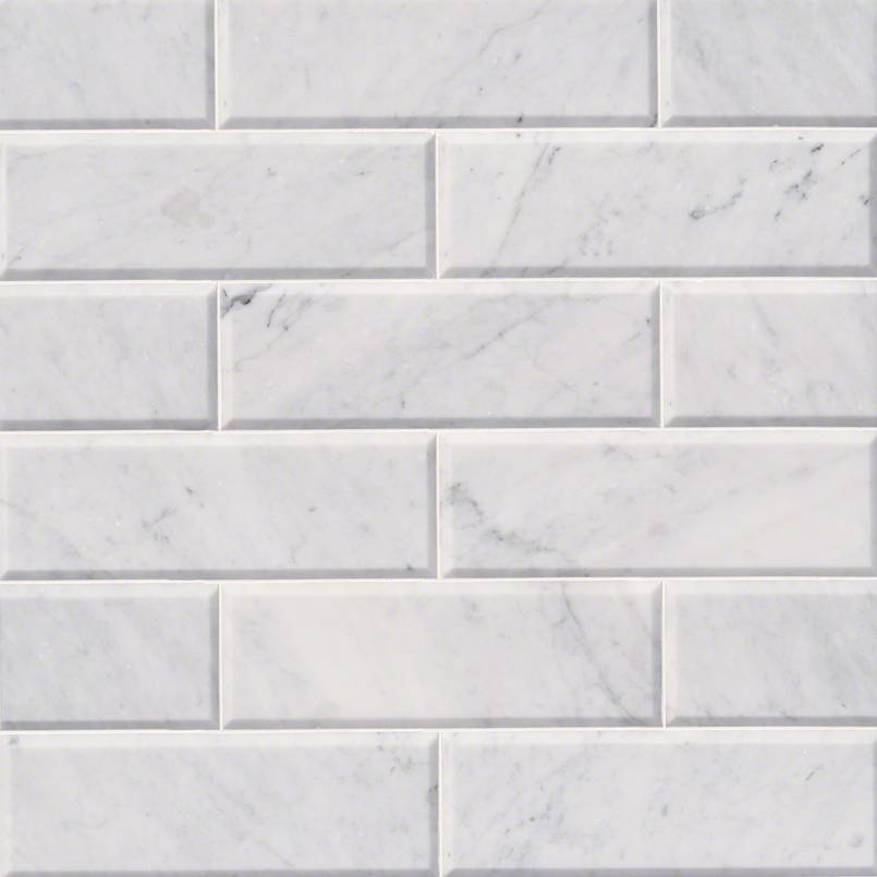 Arabescato Carrara Beveled Tile