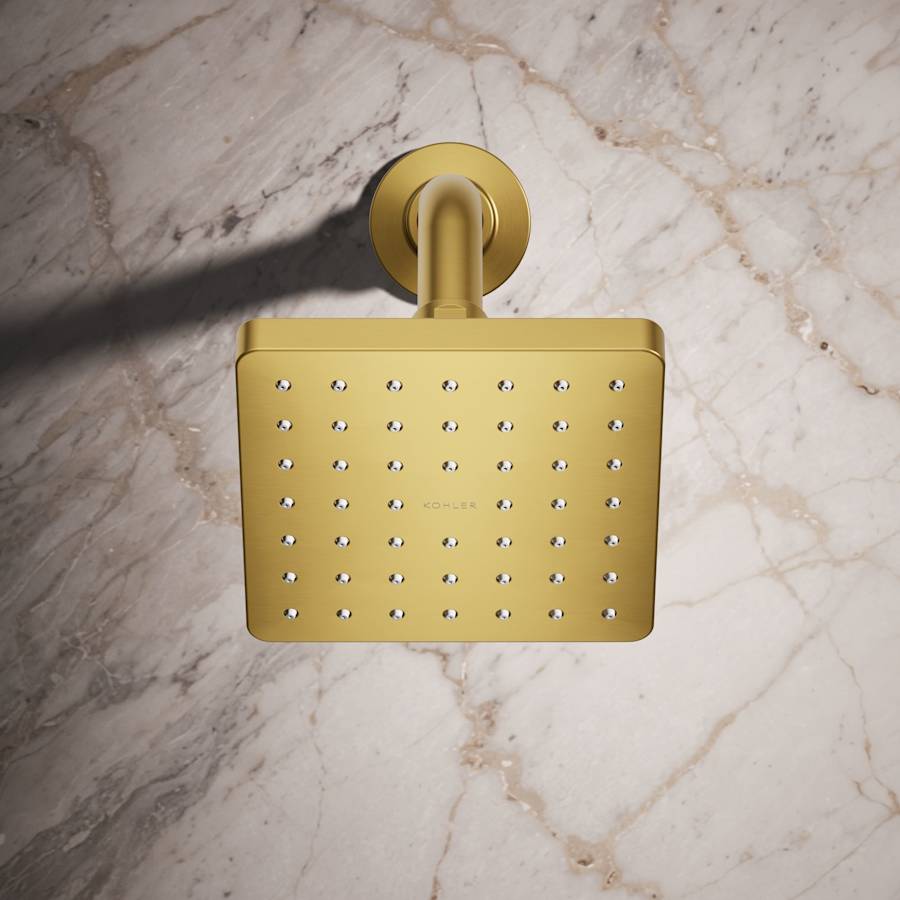 Parallel 2.5 GPM Single Function Shower Head With Katalyst Air-Induction Spray Technology