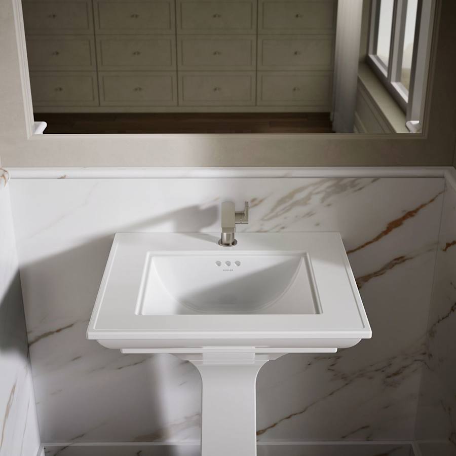 Memoirs Fireclay Pedestal Bathroom Sink - Less Pedestal and Legs