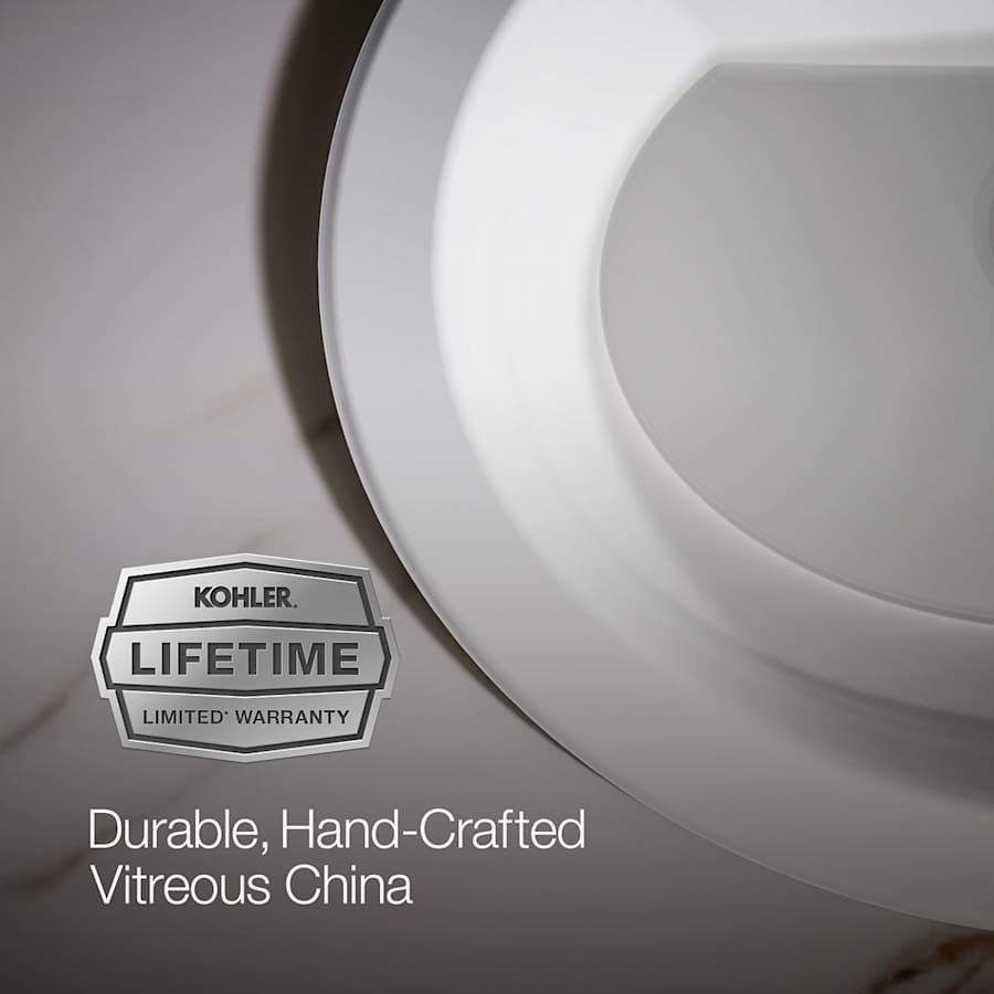 Bryant 20-1/8" Oval Vitreous China Drop In Bathroom Sink with Overflow and 3 Faucets Holes at 8" Centers