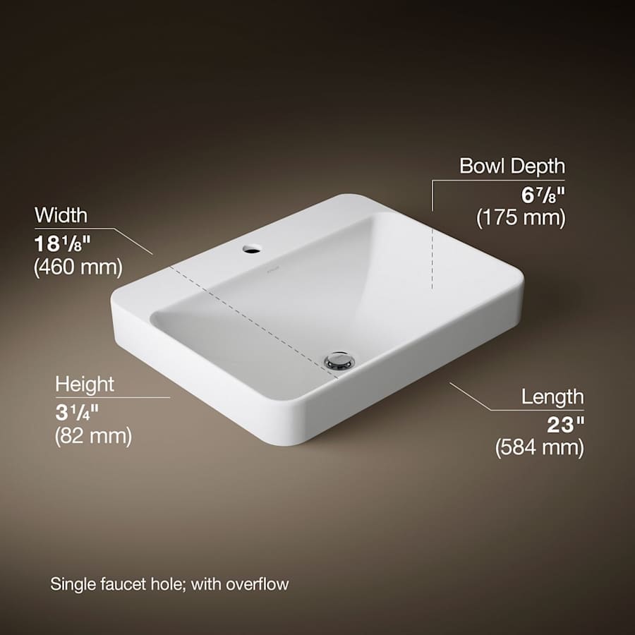 Vox 22" Vessel Sink with Overflow