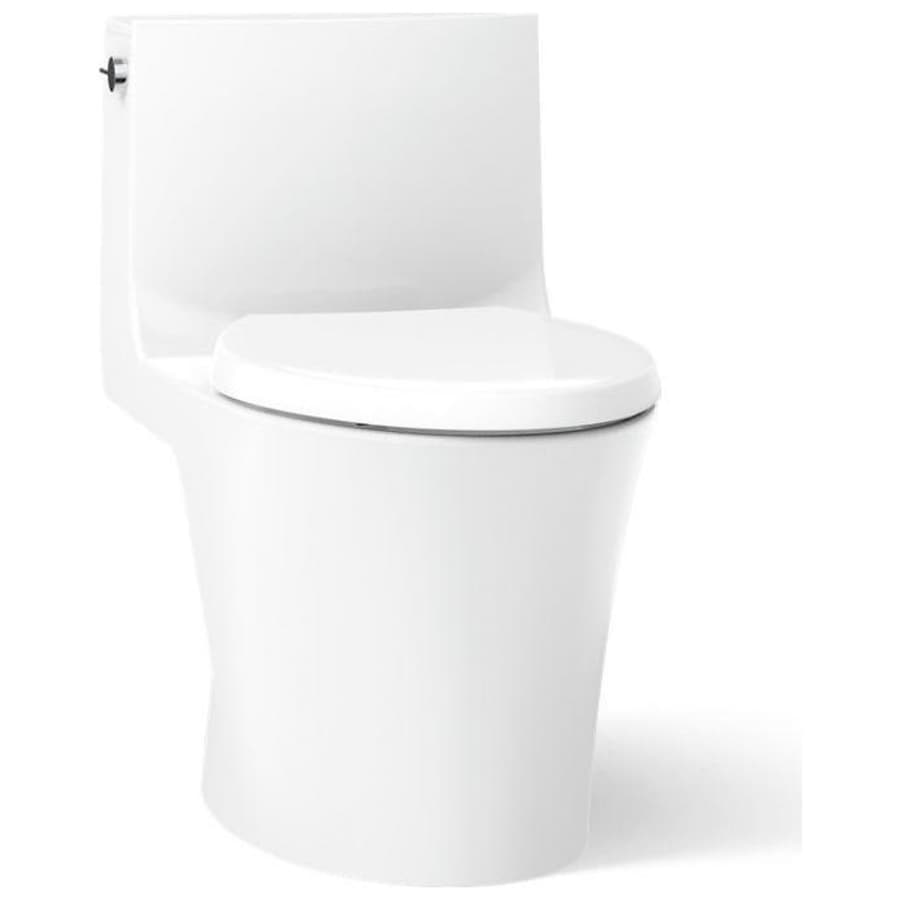 Veil One-piece Elongated Dual-Flush Toilet with Skirted Trapway