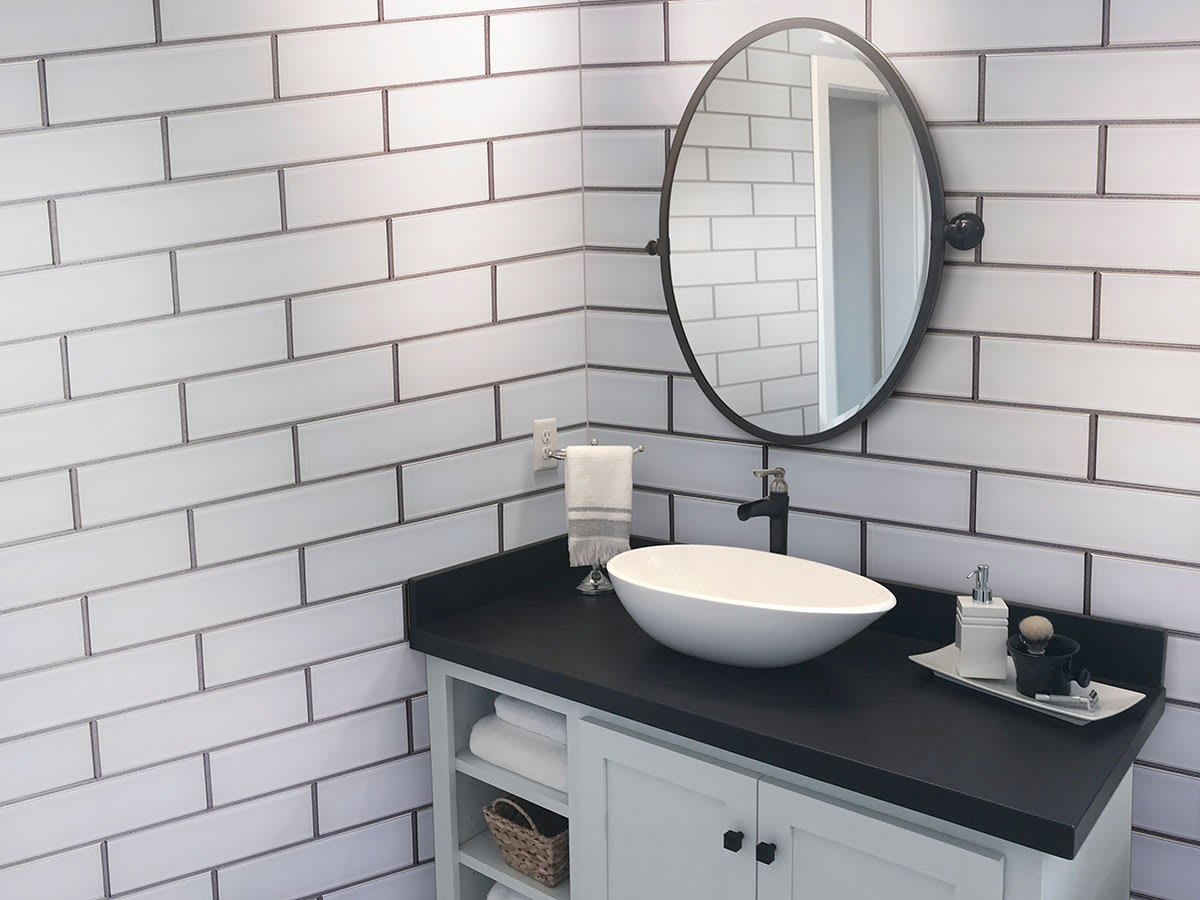 Ice Bevel Glass Tile
