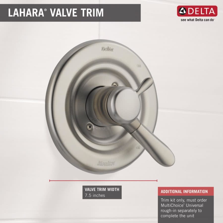 Lahara Monitor 17 Series Dual Function Pressure Balanced Valve Trim Only with Integrated Volume Control - Less Rough-In Valve