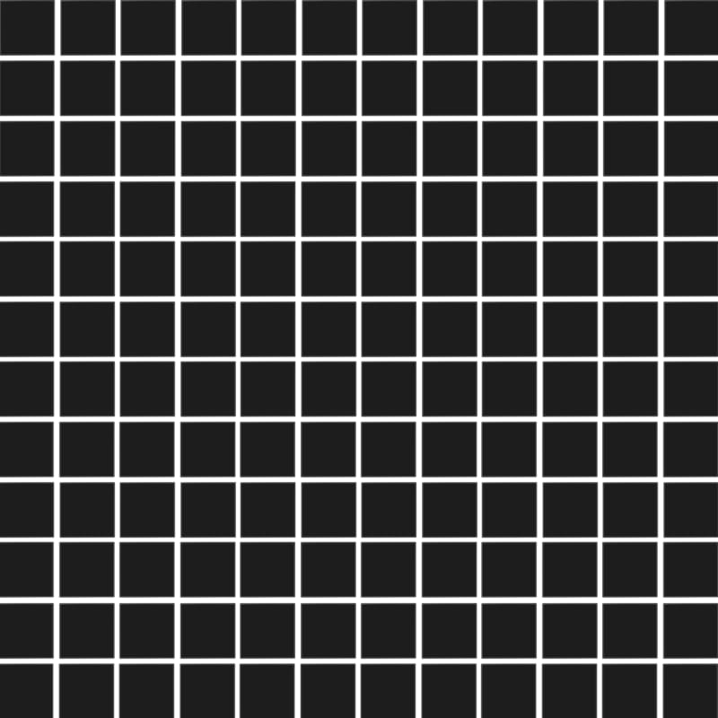 MG BLACK 1X1 SQUARES 12X12 MOSAIC