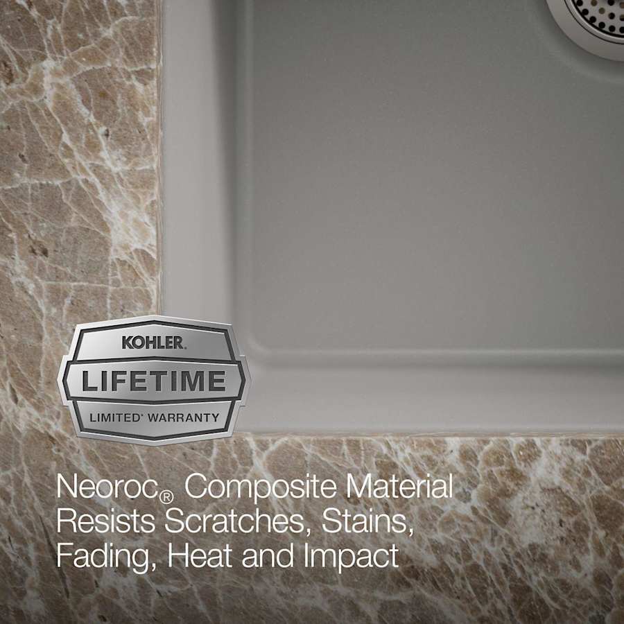 Cairn 24-1/2" Undermount Single Bowl Neoroc Granite Composite Kitchen Sink with Bottom Sink Rack