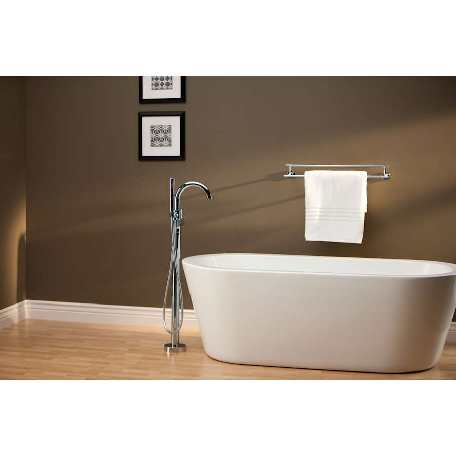 Trinsic Floor Mounted Tub Filler with Integrated Diverter and Hand Shower - Less Rough In