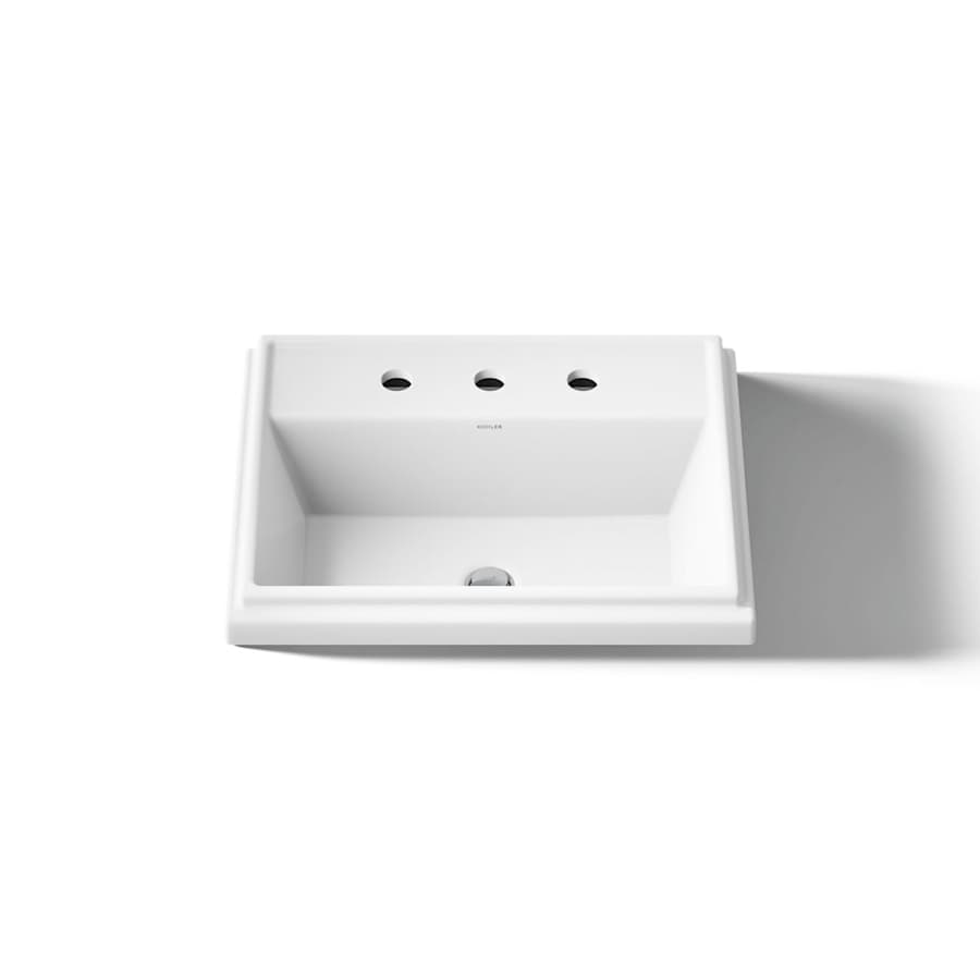 Tresham 20" Drop In Bathroom Sink with 3 Holes Drilled and Overflow