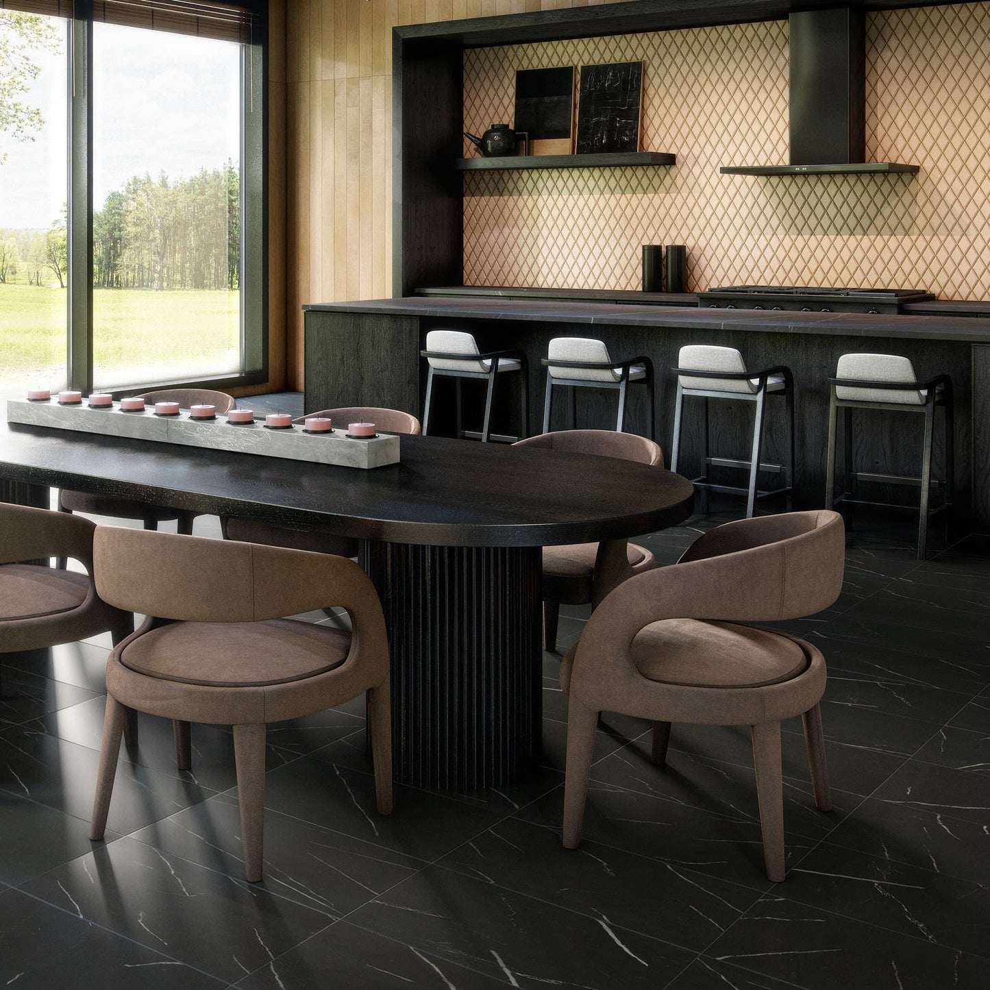 Classentino Marble Centurio Black Square 24X24 Polished