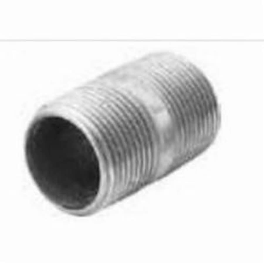 Nipple, 1-1/2 in, 3-1/2 in L, MNPT, Steel, Galvanized, SCH 40/STD