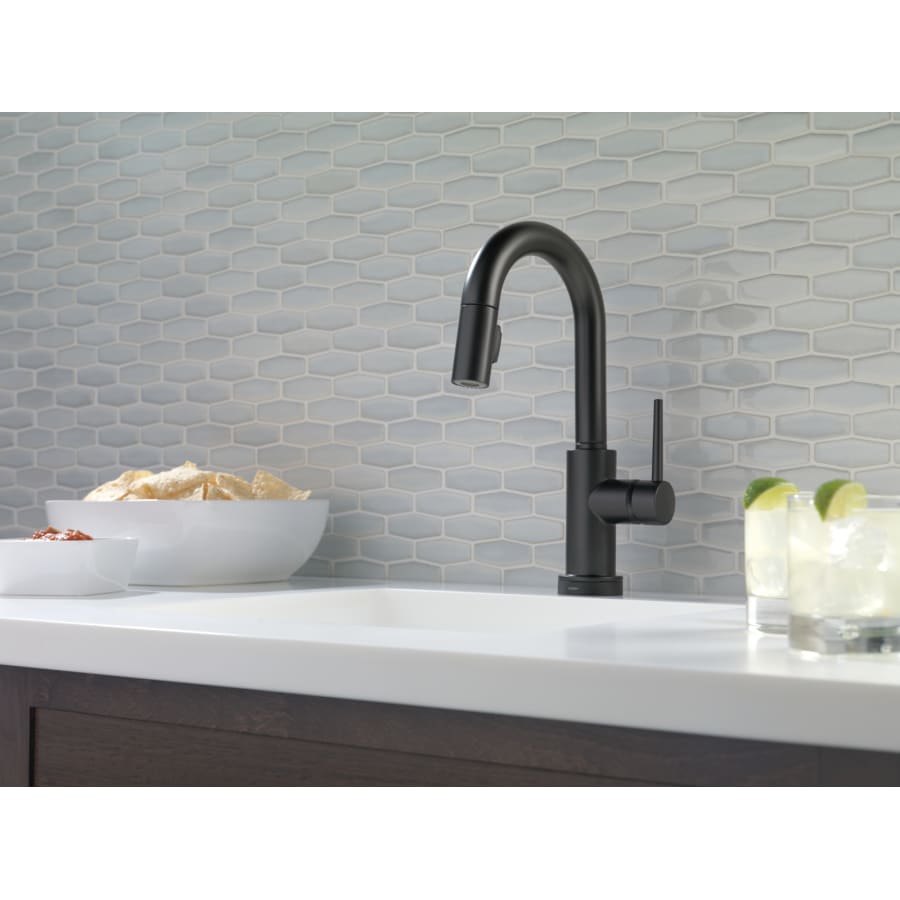 Trinsic Pull-Down Bar/Prep Faucet with On/Off Touch Activation, Magnetic Docking Spray Head, and Optional Base Plate - Includes Lifetime Warranty (5 Year on Electronic Parts)