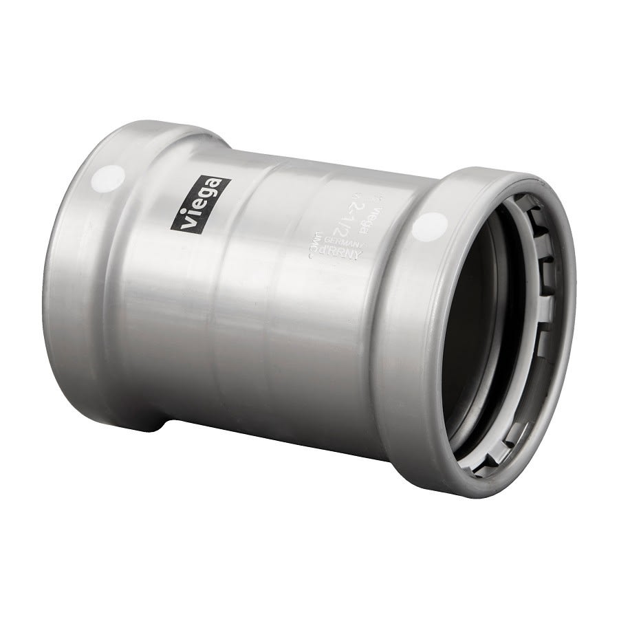 Carbon Steel No-Stop Coupling, 2-1/2 in, Press, Import