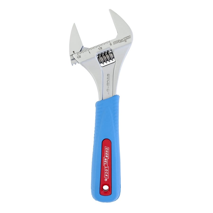 8 in, Adjustable Wrench, Wide Azz®, Chrome, Code Blue®