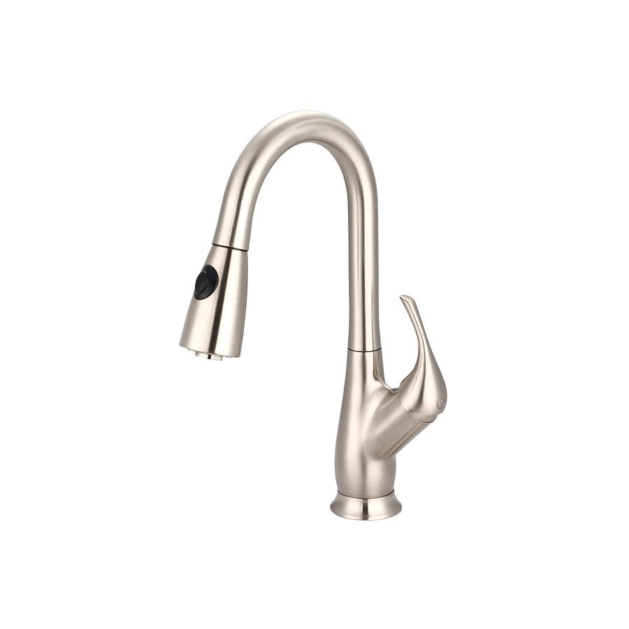 Legacy Kitchen Faucet, Deck Mount, ADA, 1 Lever Handle, 1 or 3-Hole, PVD Brushed Nickel