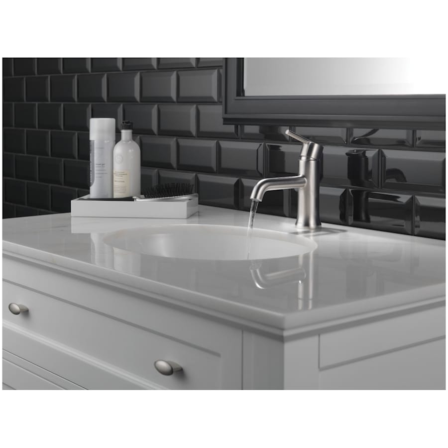 Trinsic 1.2 GPM Single Hole Bathroom Faucet with Metal Push Pop-Up Drain Assembly - Limited Lifetime Warranty