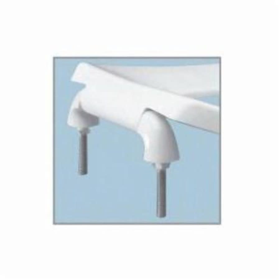 Toilet Seat, Elongated Bowl, Open Front, Less Cover, Plastic, White