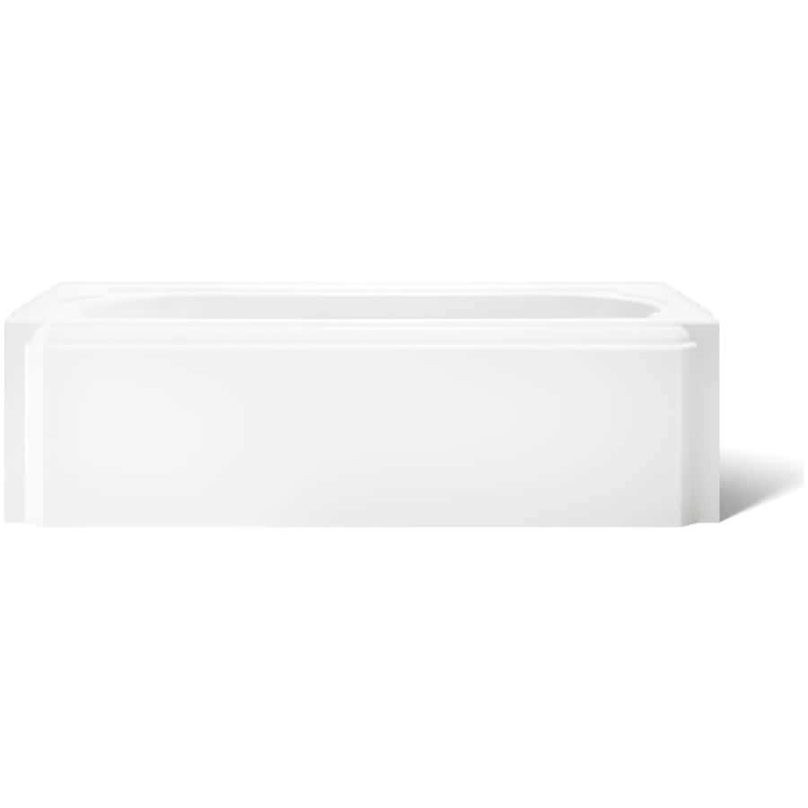 Memoirs Collection 60" Three Wall Alcove Cast Iron Three Wall Alcove Soaking Bath Tub with Right Hand Drain