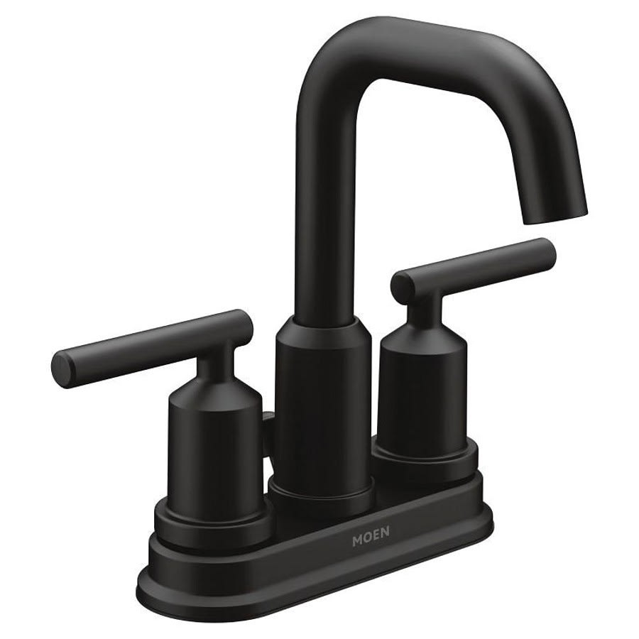 Gibson™ Centerset Lavatory Faucet, ADA, 2 Handle, 2-Hole, 1.2 gpm, Matte Black