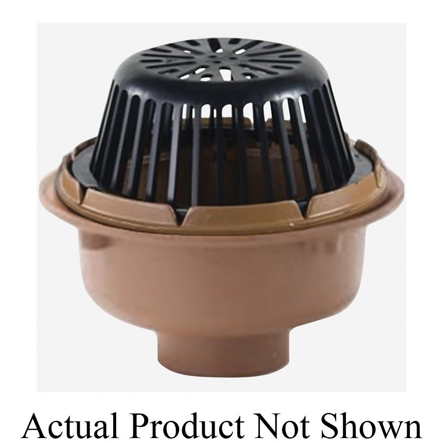 1310 Roof Drain Body, 12 in Dia, 2 in Outlet, No Hub