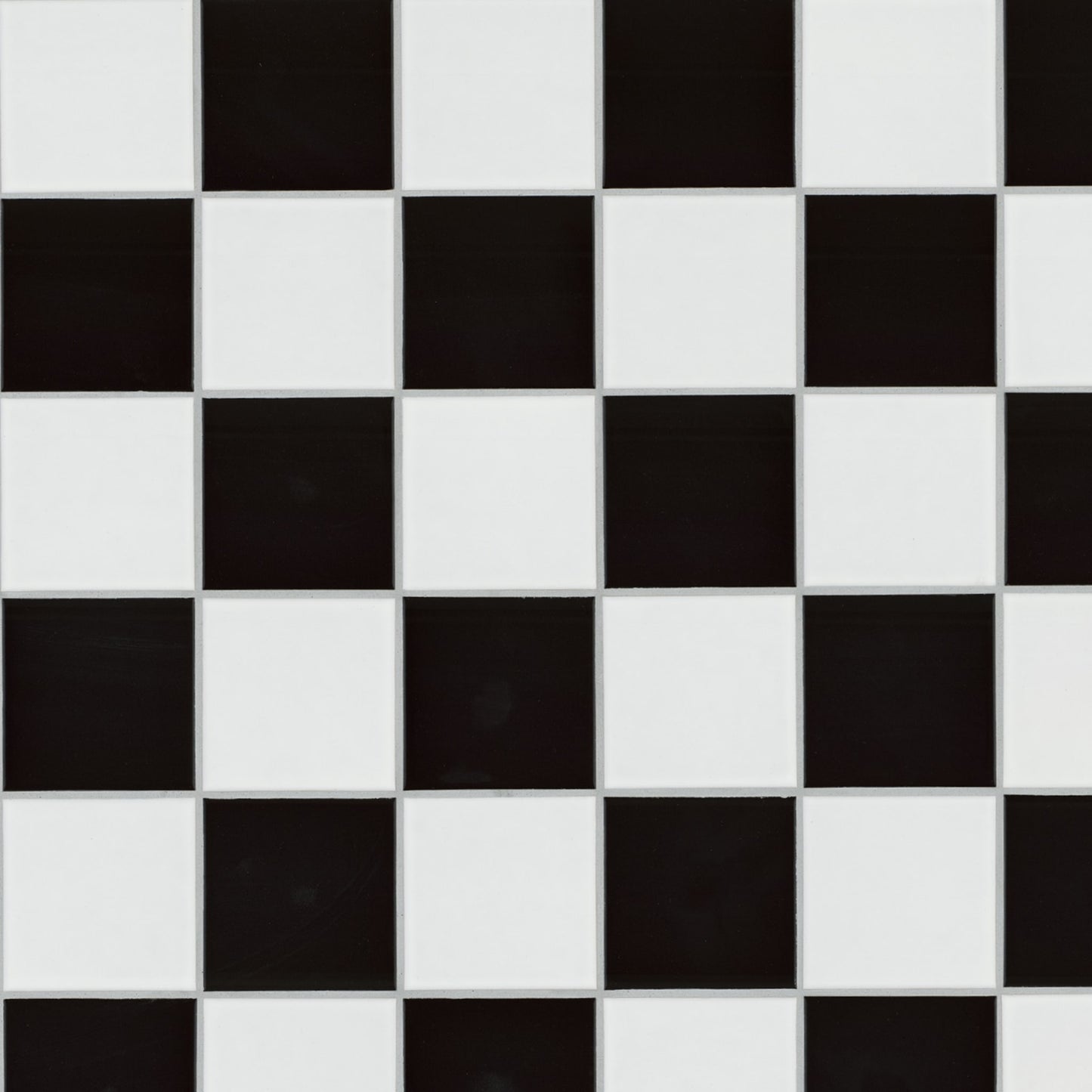 White and Black 4" Checkered Matte