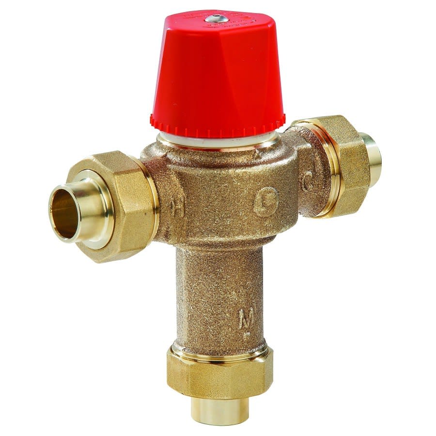 LF1170 Mixing Valve, 1/2 in, Union C, Bronze, Rough Bronze