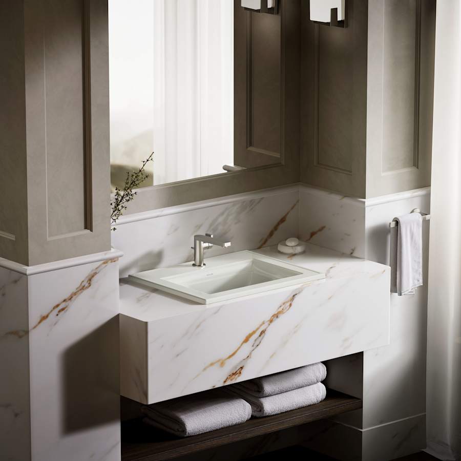 Memoirs Stately 17" Drop In Bathroom Sink with 1 Hole Drilled and Overflow