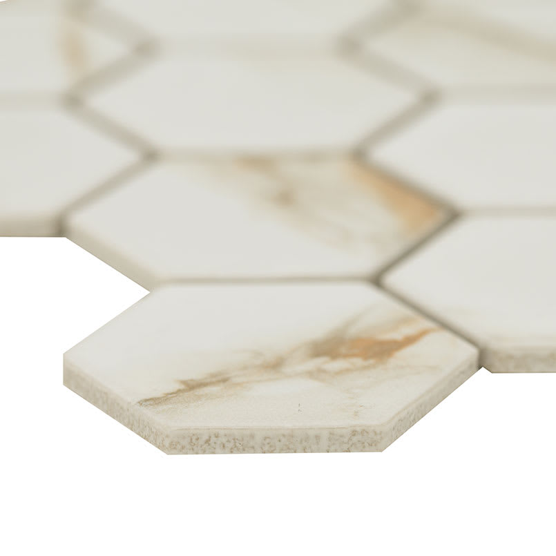 Calacatta Gold Matte 2" Hexagon