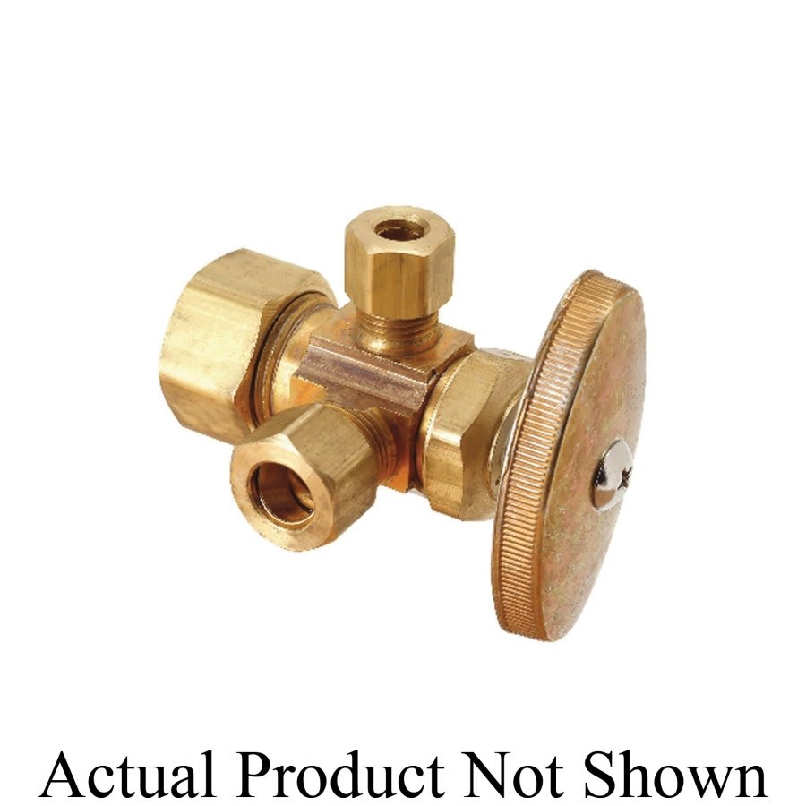 Multi Turn Dual Stop, 5/8 x 3/8 x 3/8 in, Comp, Brass