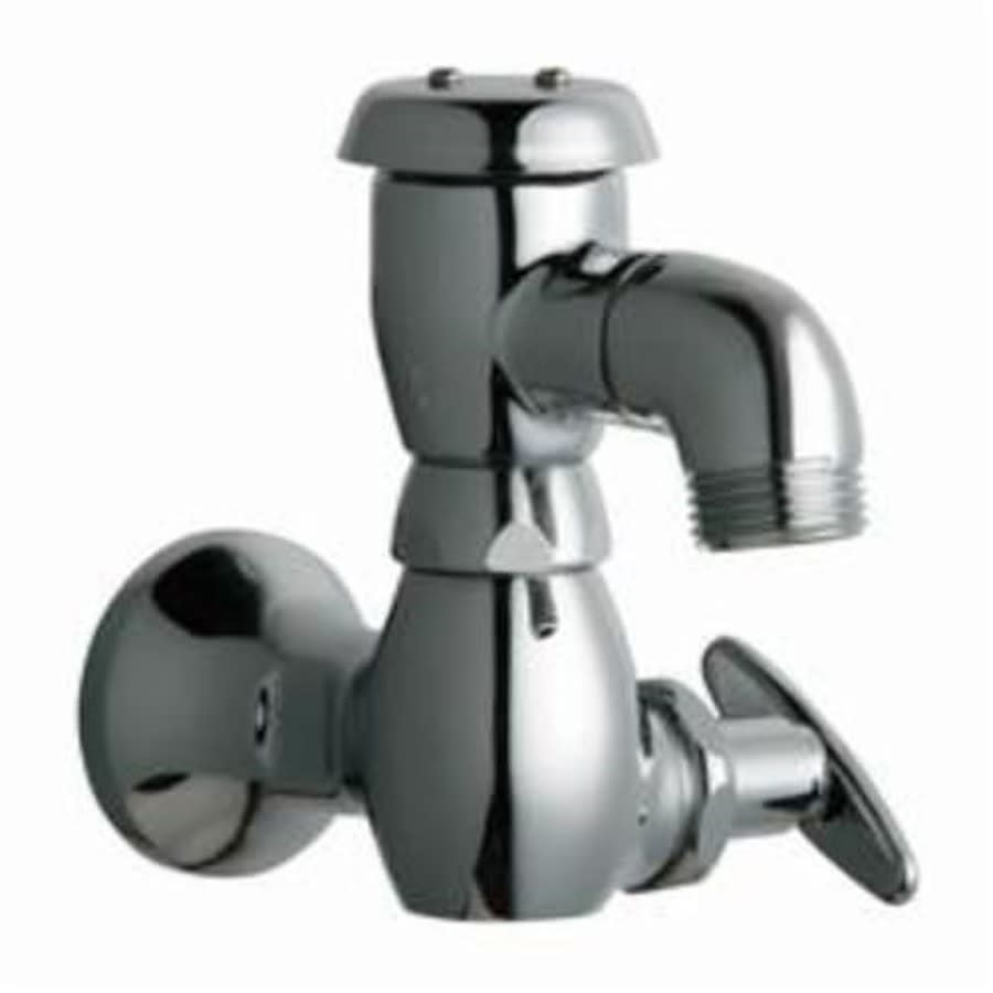 Sill Faucet, Wall Mount, Tee Handle, Polished Chrome