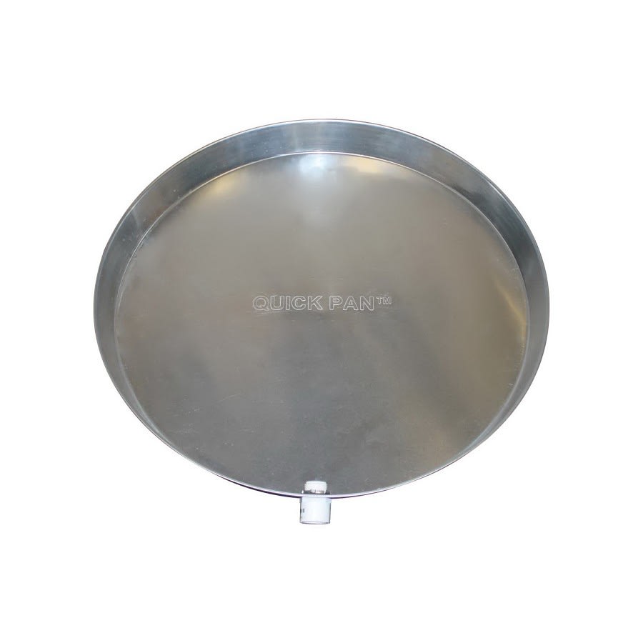 Quick PAN™ Tank Heater Pan, Round, 20 in Dia, Side Connection, Aluminum