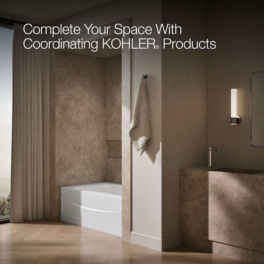 Mariposa Collection 60" Three Wall Alcove Soaking Bath Tub with Right Hand Drain, Apron, Tile Flange and Textured Bottom