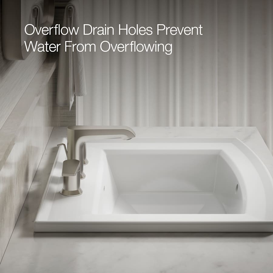 Archer 22-5/8" Drop In Bathroom Sink with 3 Holes Drilled and Overflow