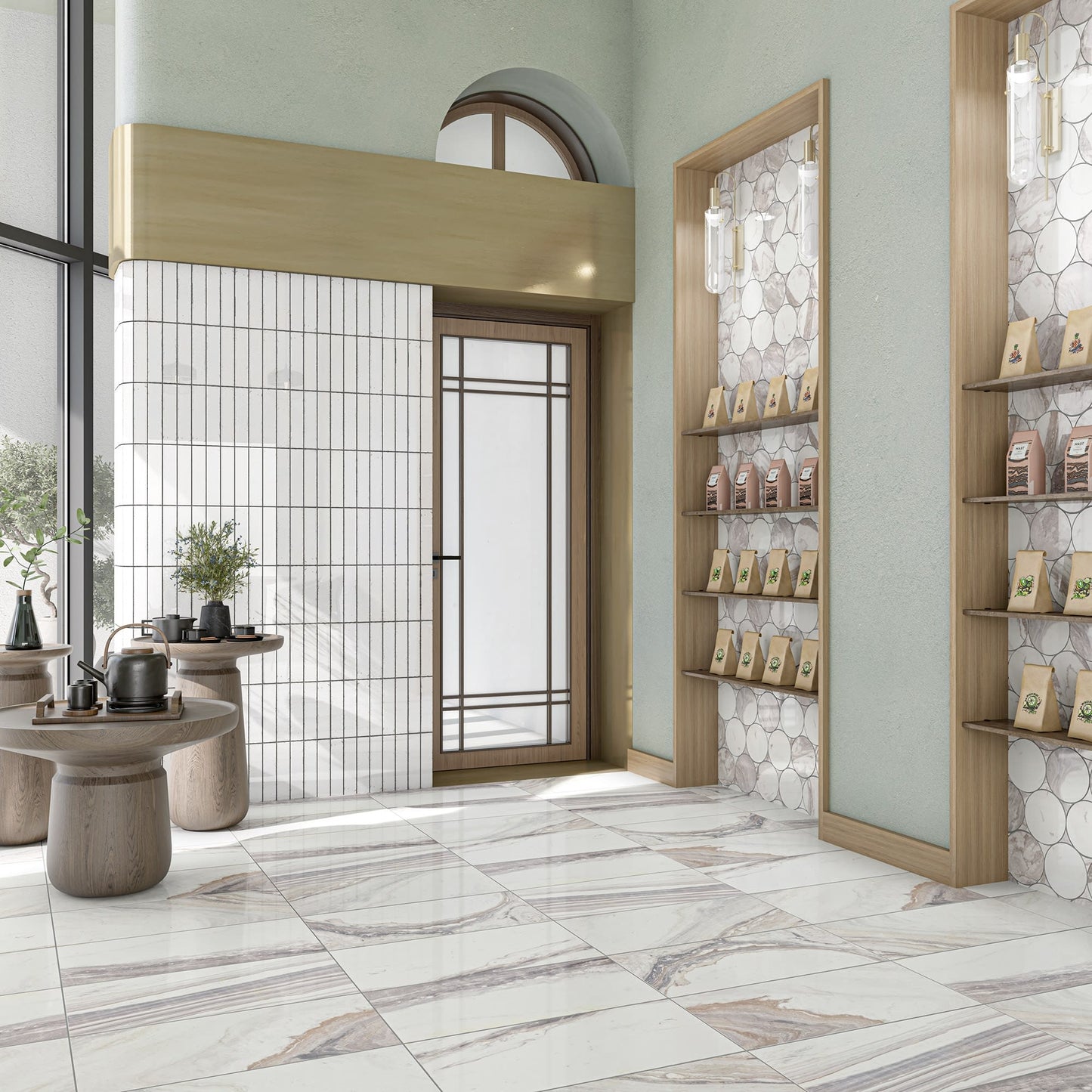Eclessia Marble Volakas Hexagon 2X2 Honed