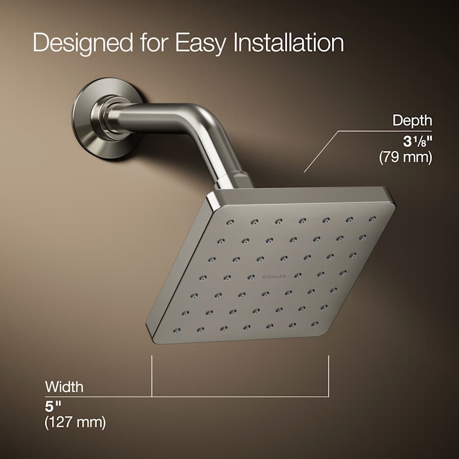 Parallel 2.5 GPM Single Function Shower Head With Katalyst Air-Induction Spray Technology