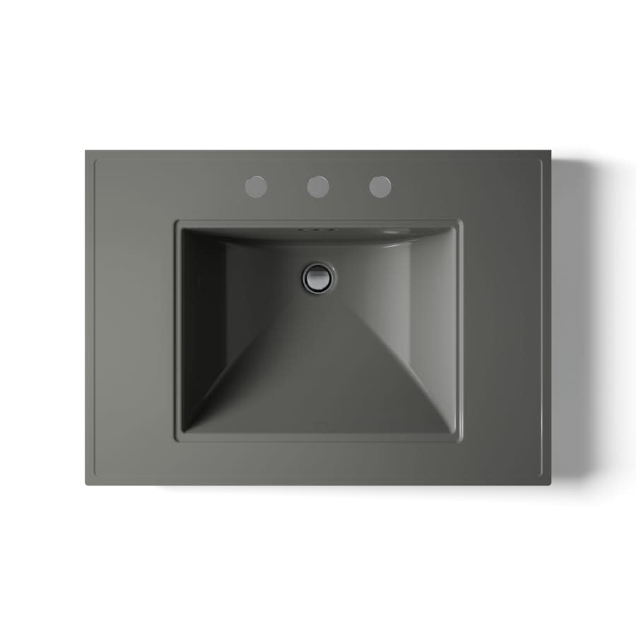 Memoirs Stately 30" Fireclay Pedestal Bathroom Sink with 3 Holes Drilled and Overflow