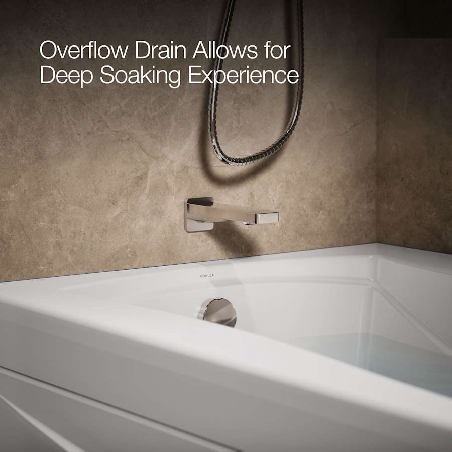Mariposa Collection 72" Three Wall Alcove Soaking Bath Tub with Left Hand Drain, Apron Front and Integral Tile Flange