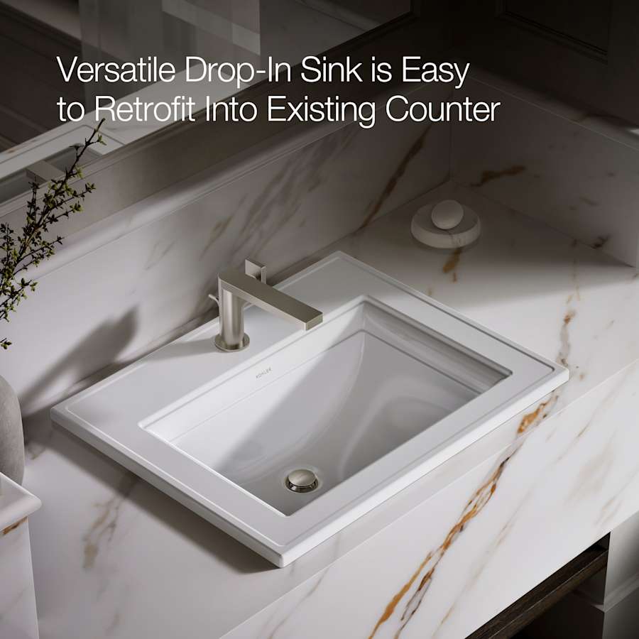 Memoirs Stately 17" Drop In Bathroom Sink with 1 Hole Drilled and Overflow
