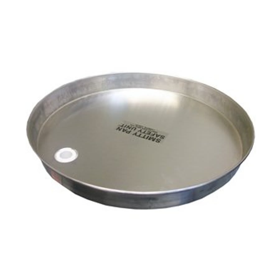 Tank Heater Pan, Round, 24 in Dia, Bottom Connection, Aluminum