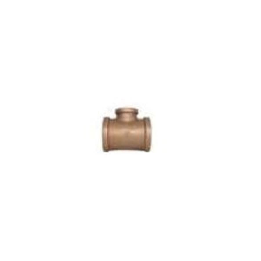 Tee, 3/4 x 1/2 in, FNPT, Lead Free Brass, Rough Brass