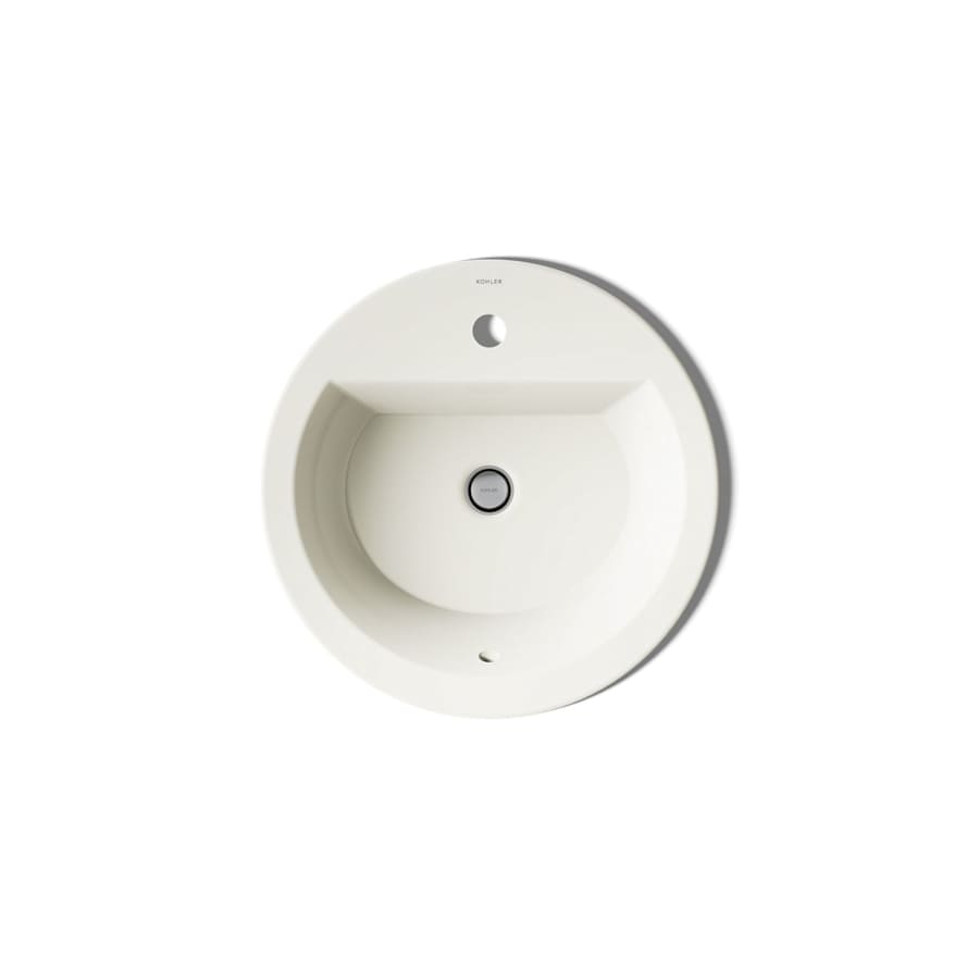 Bryant 18-7/8" Circular Vitreous China Drop In Bathroom Sink with Overflow and Single Faucet Hole