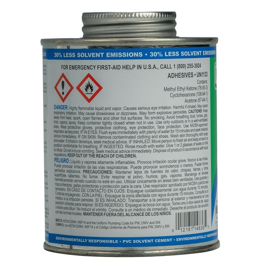 711™ Heavy Body Cement, 1 pt, Gray, For PVC
