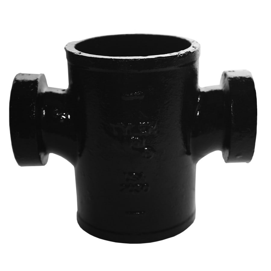 Cross, 3 x 2 in, No Hub x FNPT, Cast Iron