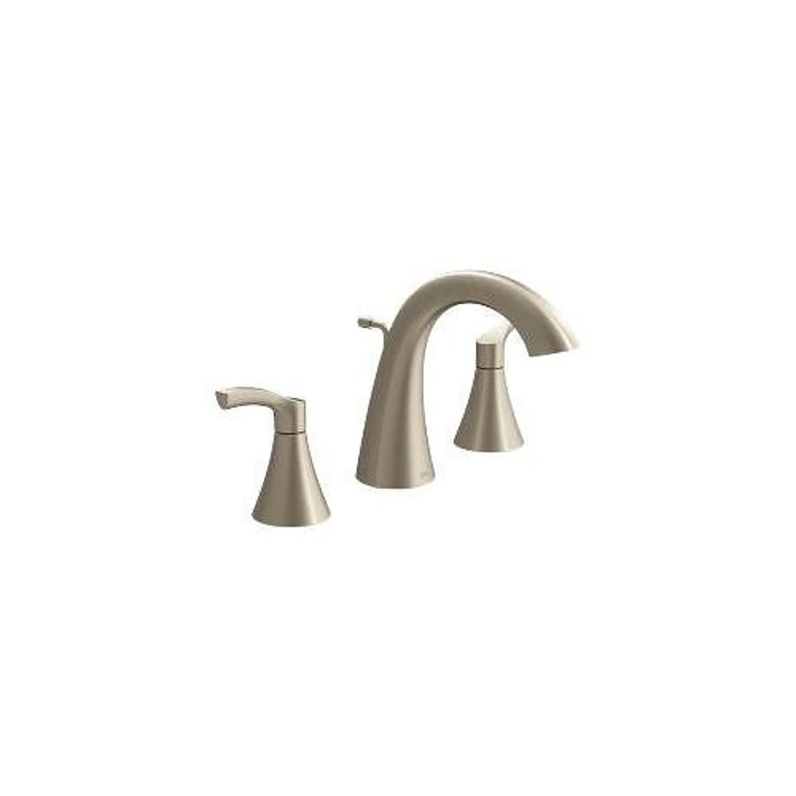 Ash Widespread Lavatory Faucet, ADA, 2 Handle, 1-Hole, 1.2 gpm, Brushed Nickel