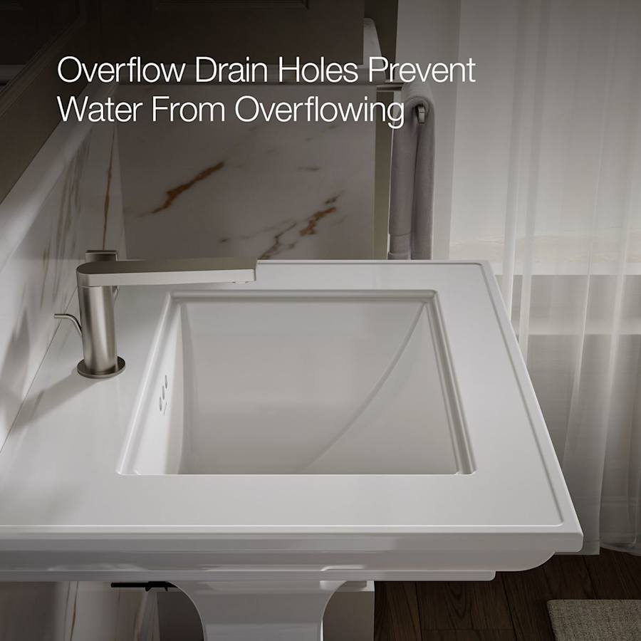 Memoirs Fireclay Pedestal Bathroom Sink - Less Pedestal and Legs