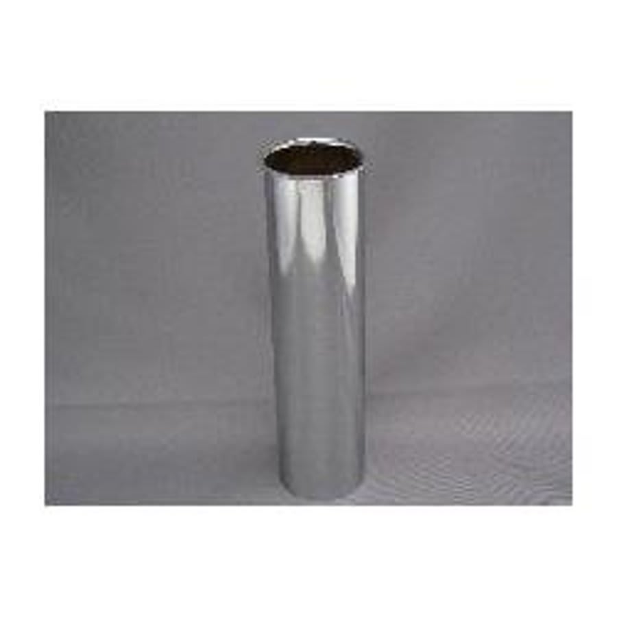 Tubular Tailpiece, 1-1/4 in, Tube x Flange, 22 ga, Chrome