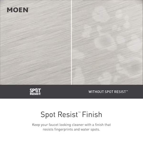 MOEN Hensley Single Hole Single-Handle Bathroom Faucet in Spot Resist Brushed Nickel WS84414MSRN