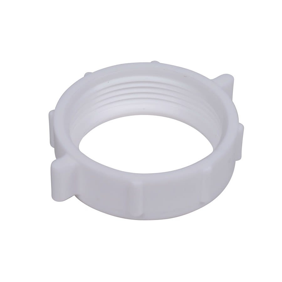 Tubular Slip Joint Nut, 1-1/2 in, Poly, White