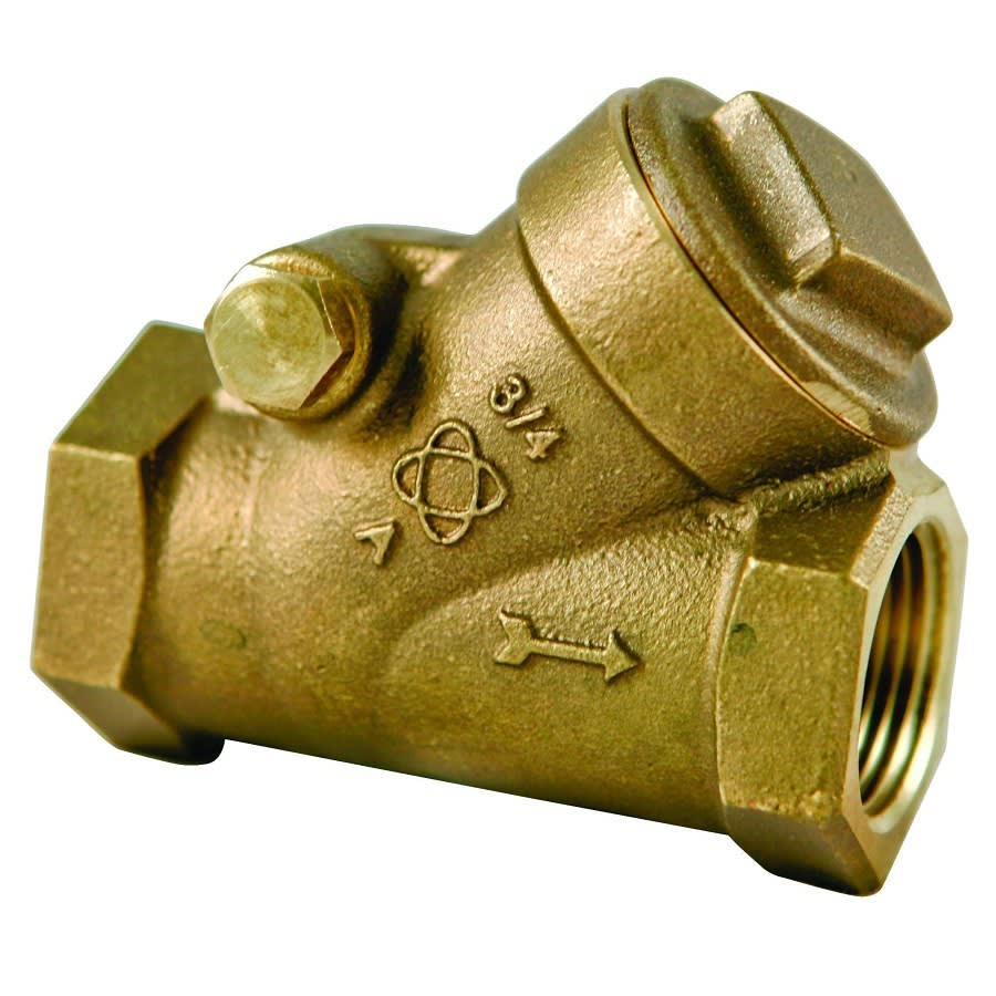Swing Check Valve, 3/4 in, FNPT, Bronze