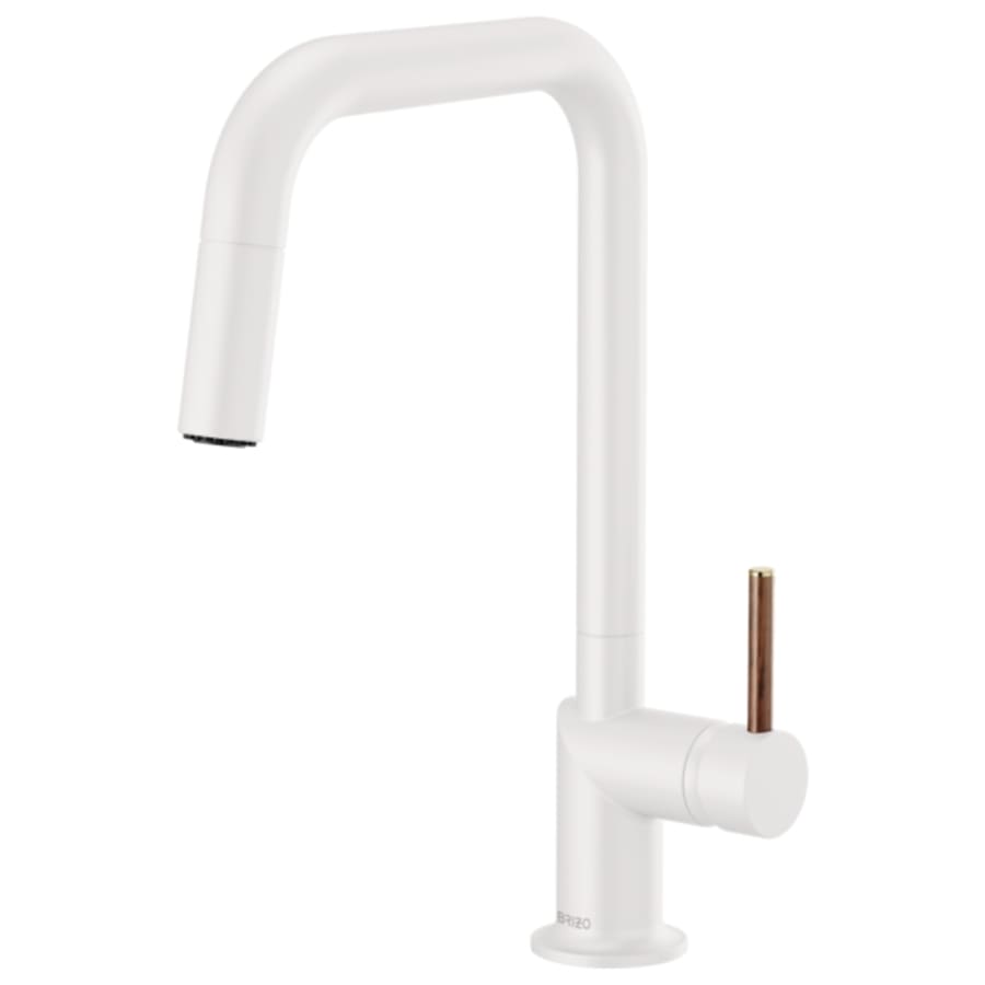 Odin 1.8 GPM Single Hole Pull Down Kitchen Faucet with Square Spout - Less Handle