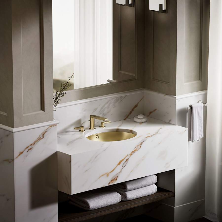 Bachata 16-11/16" Oval Stainless Steel Undermount Bathroom Sink with Overflow